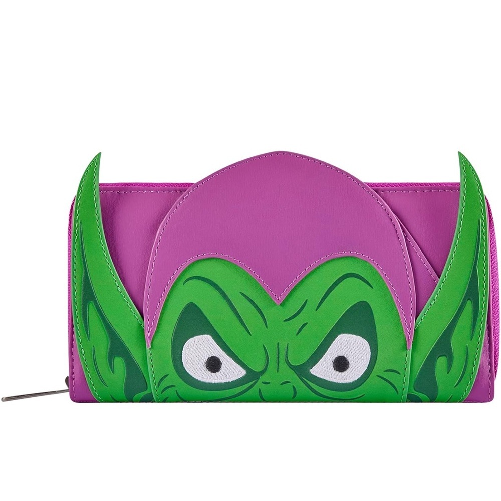 NWT Set Loungefly Marvel: Green Goblin Cosplay Mini Backpack and Wallet - Picture 5 of 8